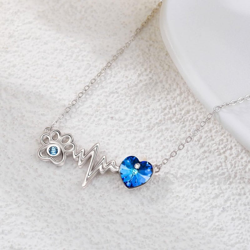 ONEFINITY Store Paw Print Necklace 925 Sterling Silver Cat Dog Paw Pendant Jewelry for Women Pet Lover Gifts - Image 3